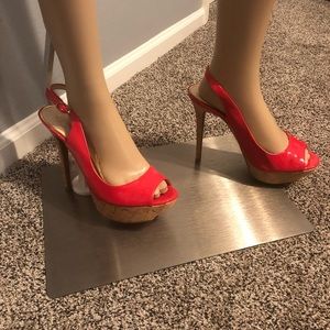 Hot pink heeled sling backs!